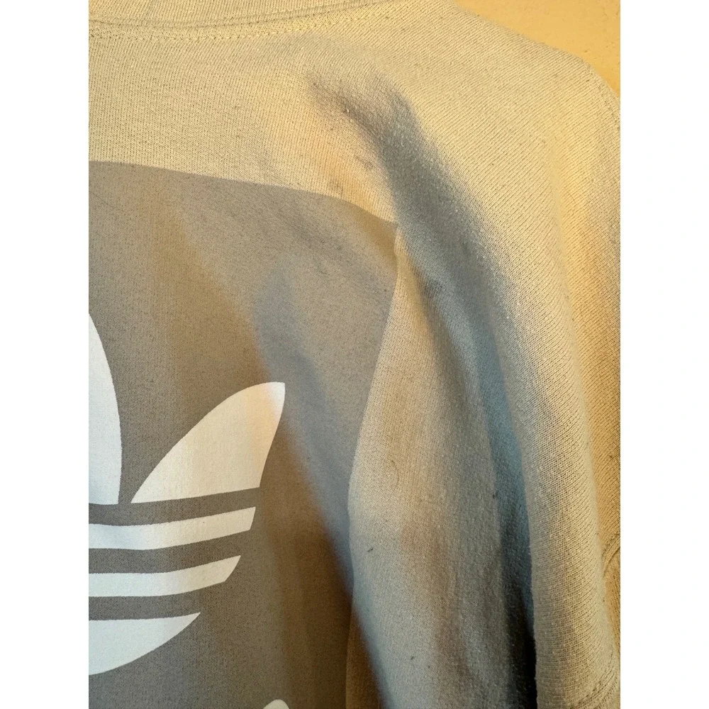 Adidas Originals Trefoil  Logo Hoodie Beige Tan Mens Large Streetwear Pullover